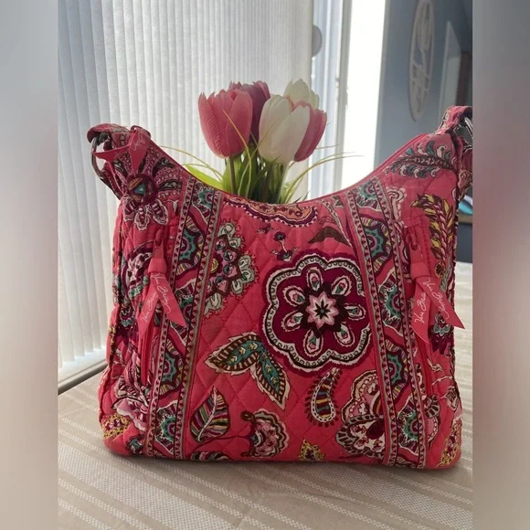 Vera Bradley Pink Quilted Shoulder Bag - Picture 1 of 13